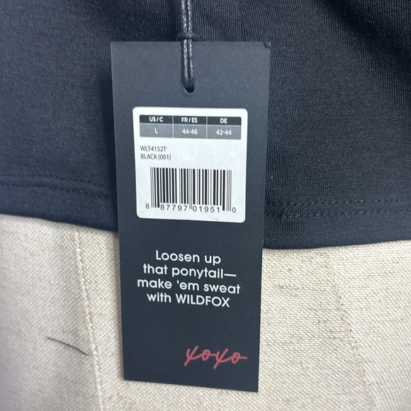 Wildfox SweaBlack Criss Cross Sides Boxy Muscle Tank Top Haley Crop size L - Picture 8 of 13